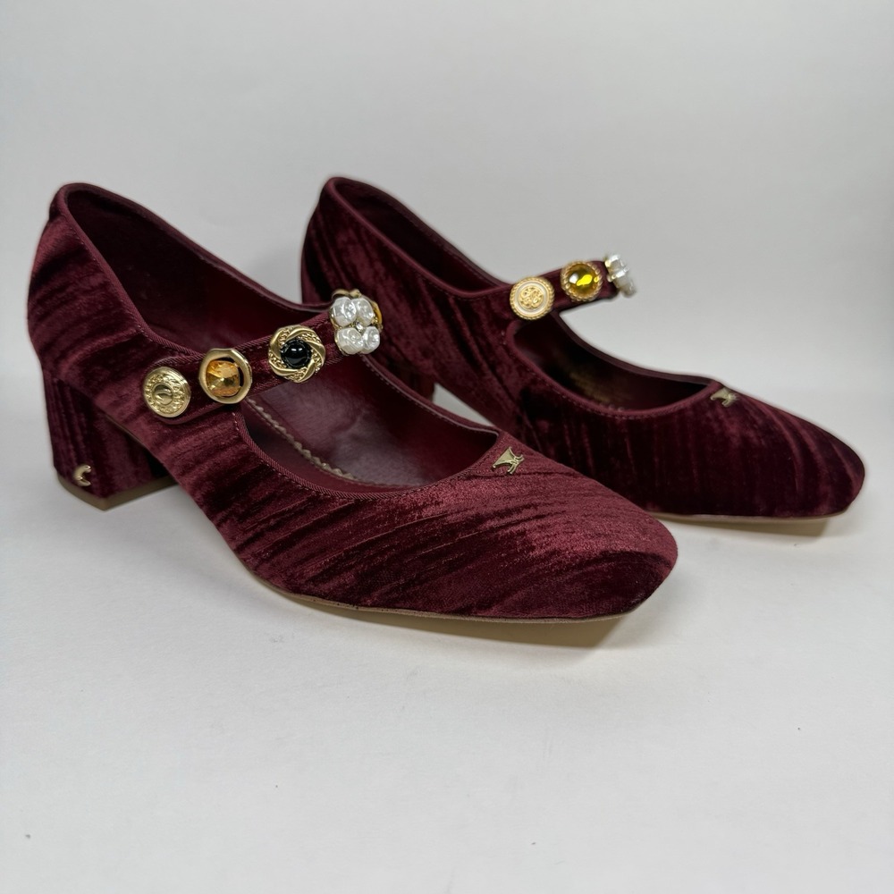 NEW Circus Sam Edelman‎ Size 6.5 M Chianti Elaine Mary Jane Block Heel Pumps